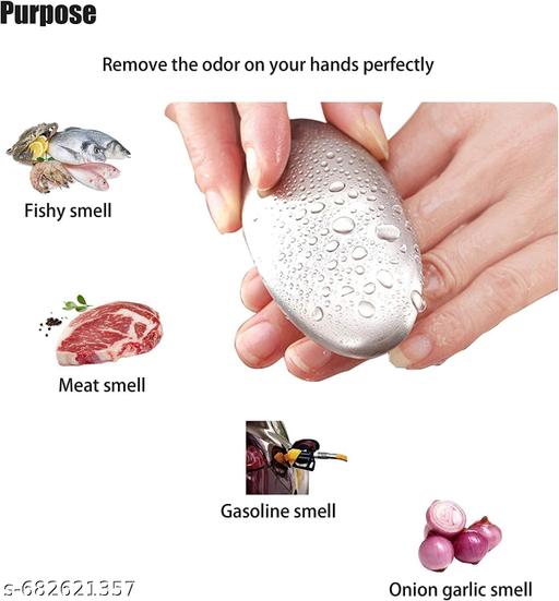 Stainless Steel Soap Bar Hand Odour Remover | Metal Soap for Fish, Garlic, Onion Smell | Magical Deodorant Soap with Lid, Holder & Soap Boxx | Eco-Friendly Odor Eliminator - Triffystore 
